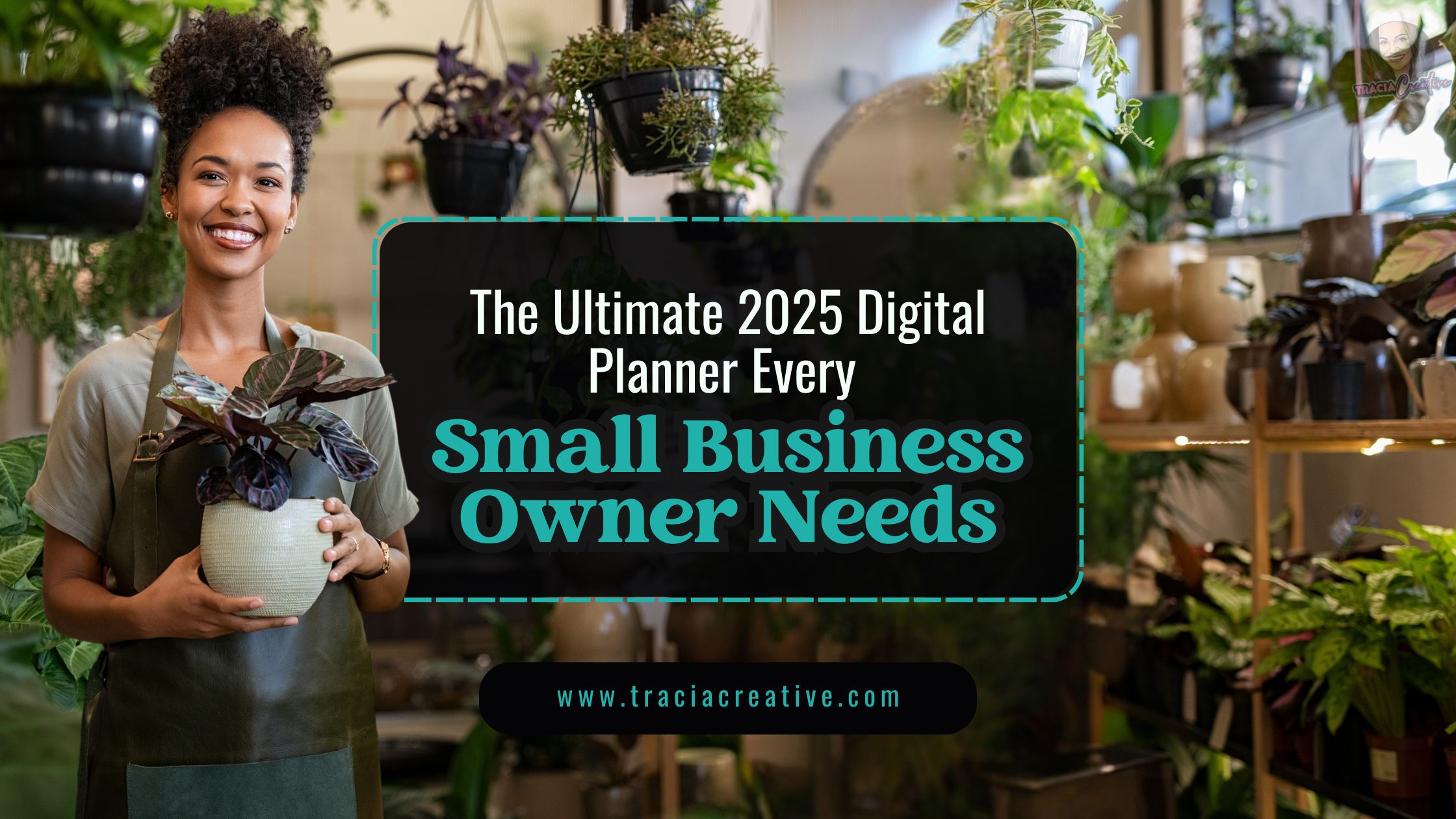 digital planner for small business showing 2025 calendar and profit tracking pages