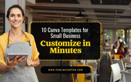 canva templates for small business showing customizable designs