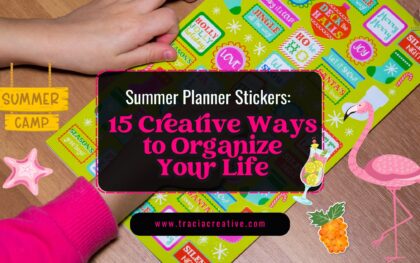 Colorful summer planner stickers with tropical designs, perfect for organizing your schedule and adding a fun vibe to your planner