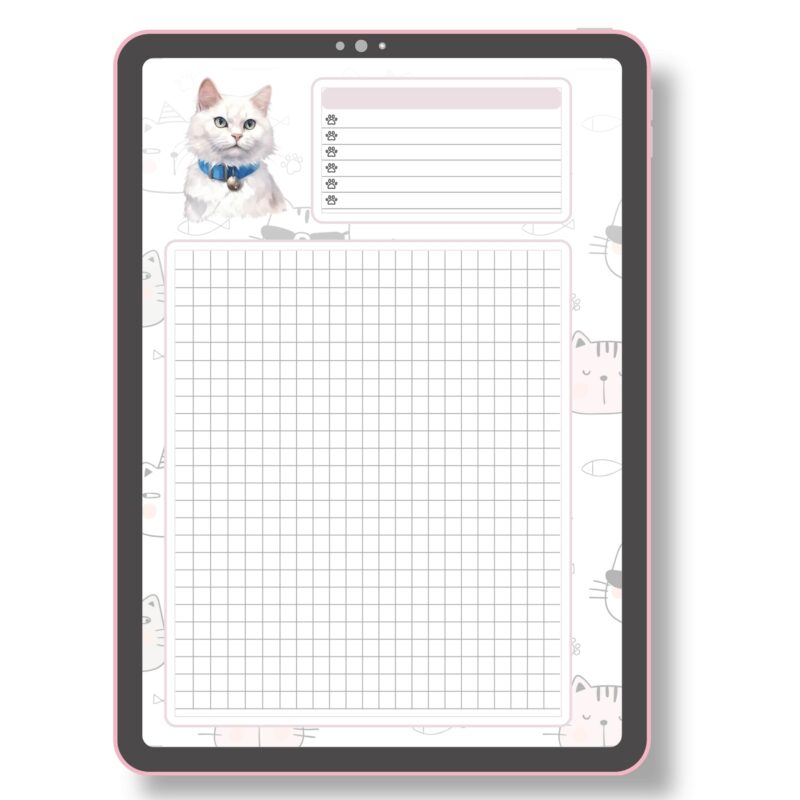 A5 journal with cat-themed inserts