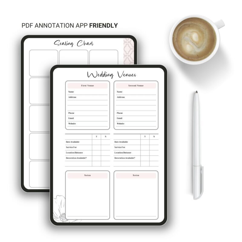 12-Template Wedding Planner Bundle | Printable Wedding Planner - Image 9