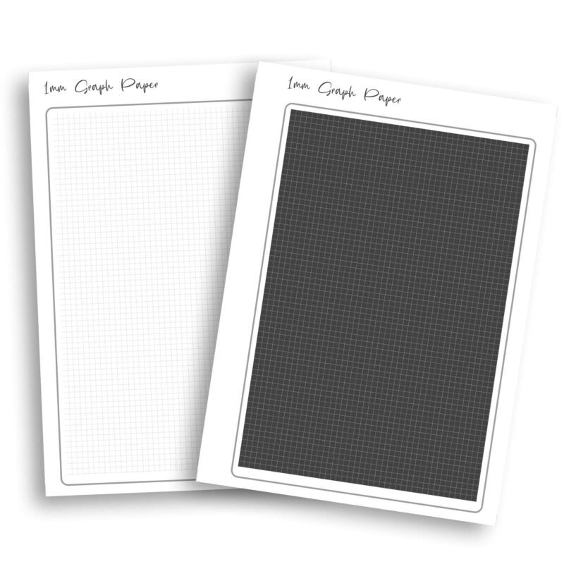Student using 1mm grid paper for geometry homework