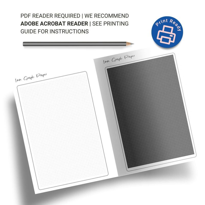1mm Graph Paper PDF - Precision Grid for Projects | Printable Graph Paper - Image 5