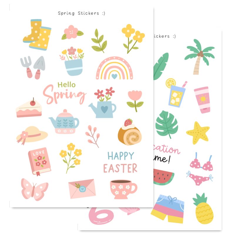 Printable Seasonal Sticker Sheets for Planners | All Seasons PDF Download - Image 5