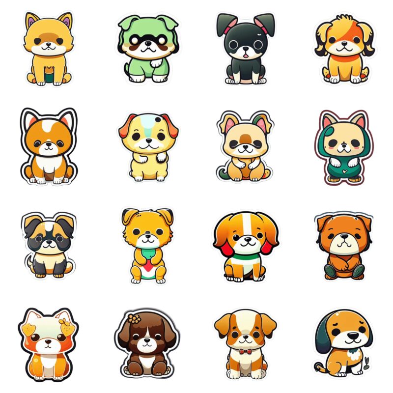cute dog digital planner stickers for iPad planners