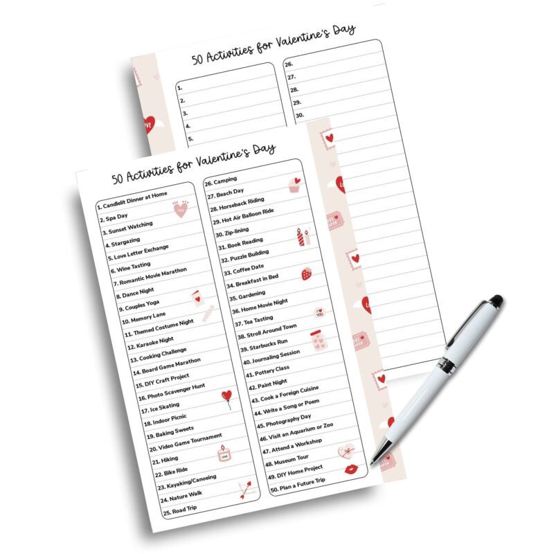 Romantic Valentine's Day ideas PDF