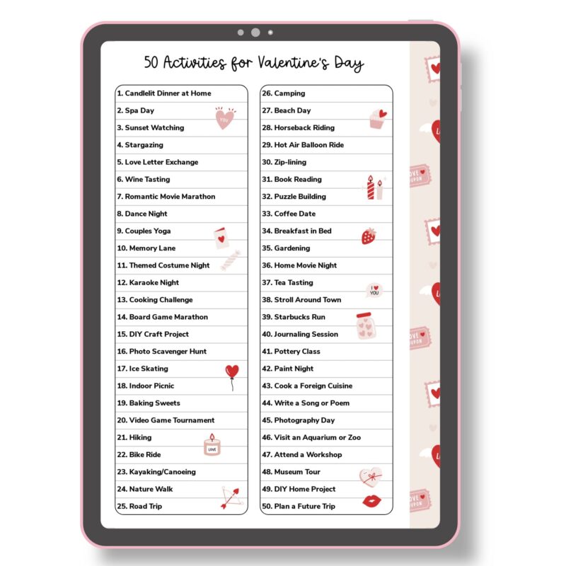 DIY Valentine's Day crafts planner