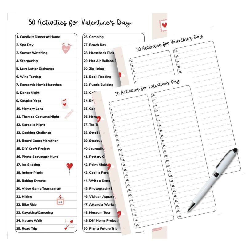 Romantic Valentine's Day ideas PDF