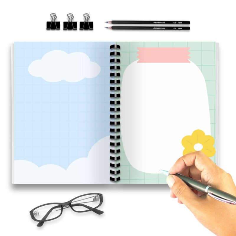 Colorful A5 planner notepad for organization