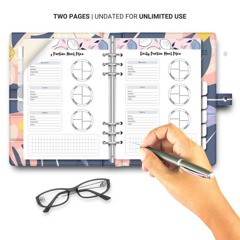 Printable nutrition tracker for healthy meal planning