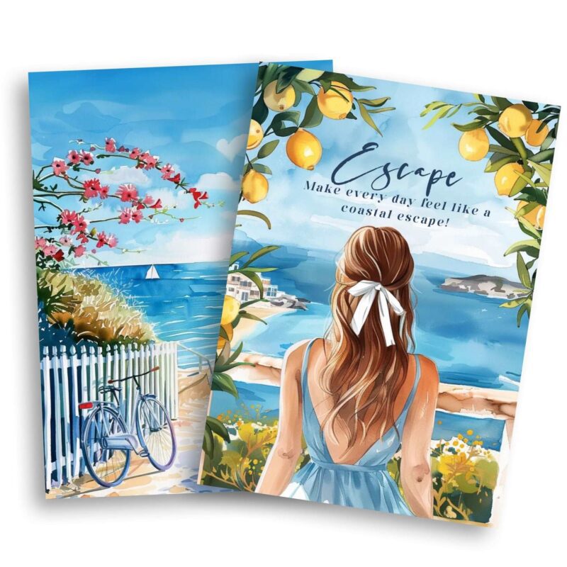 Printable A5 Coastal Planner Dashboard for Organizing