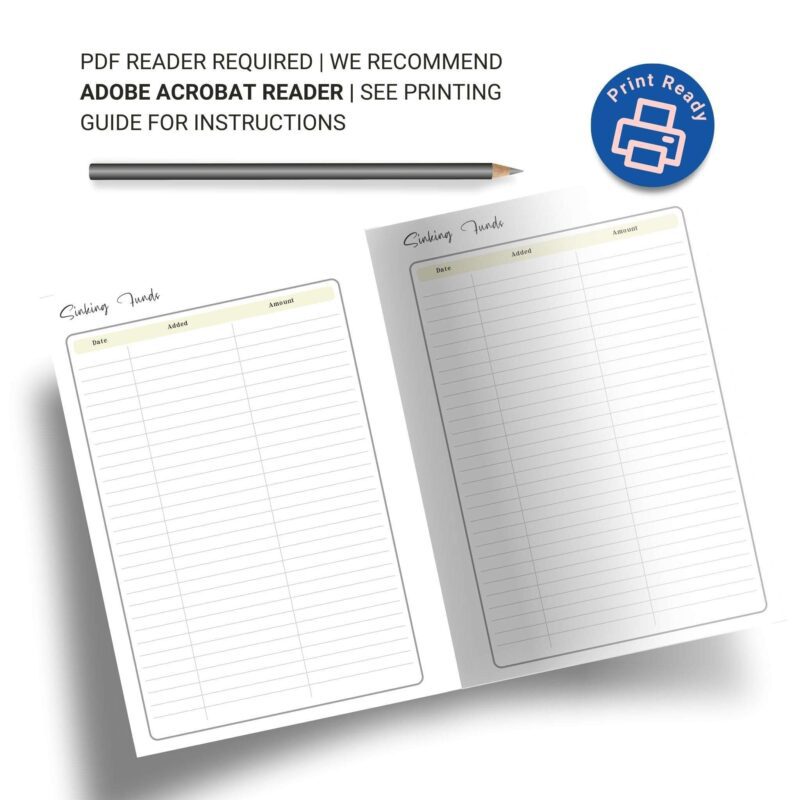 Organize Savings with This A5 Sinking Funds Planner Insert