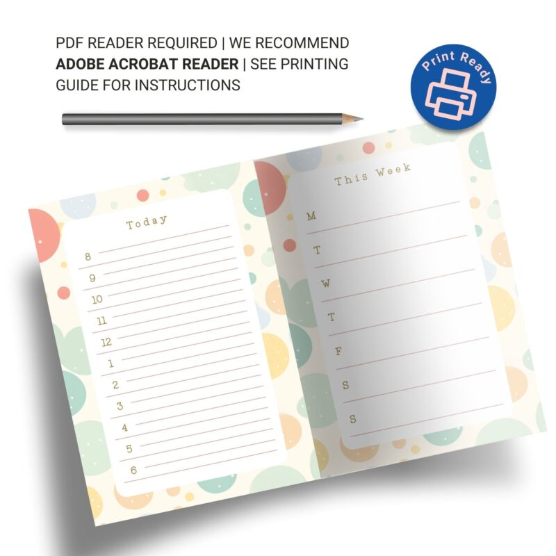 Instant download PDF planner pages