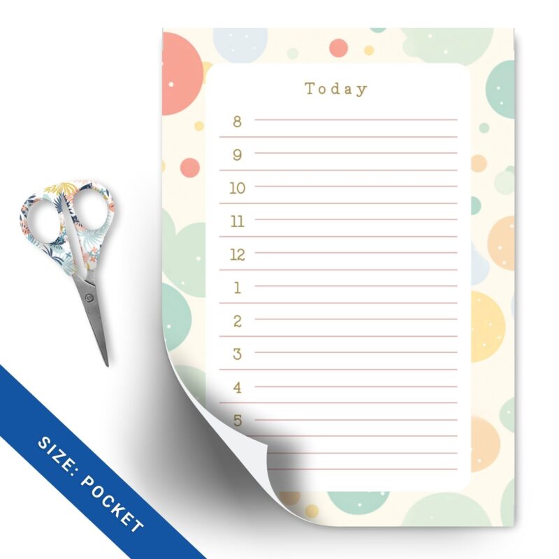 Pocket-sized planner insert for daily tasks