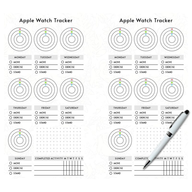 Printable fitness tracker for Apple Watch users