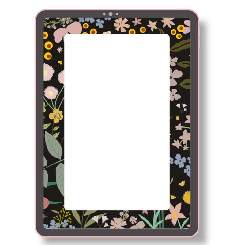 Blank Notes Dark Garden design close-up