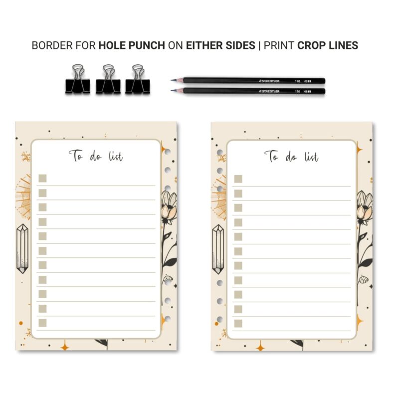 Printable To-Do List Insert with Boho Design