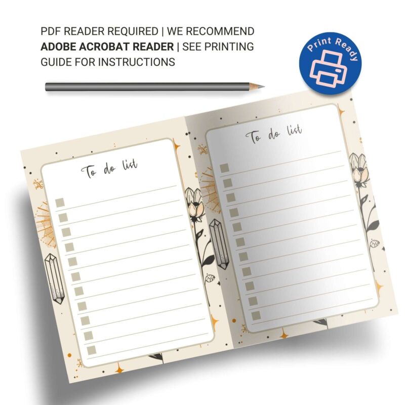 Stylish Task Organizer – Boho Planner Insert