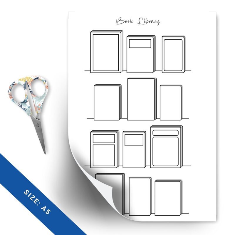 Reading tracker printable book library planner insert pages