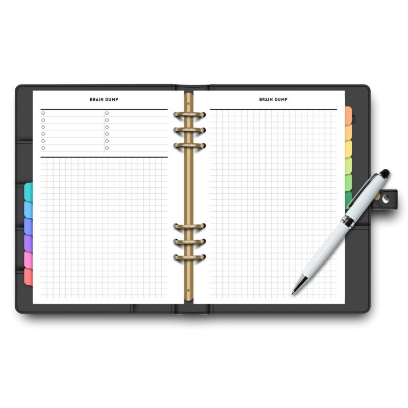 Notes planner layouts showing 4 different designs