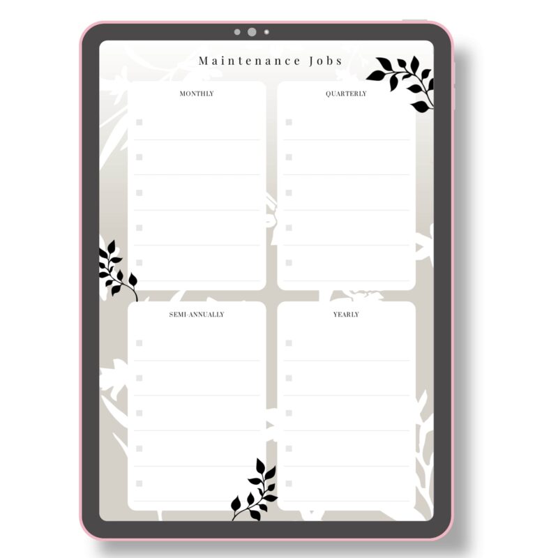 Digital Brain Dump Planner Insert A5 for productivity