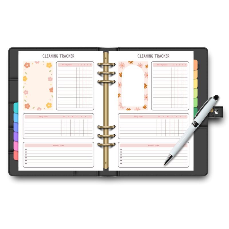 Cleaning Tracker – Printable Planner | Daily, Weekly & Monthly Home Checklist - Image 4