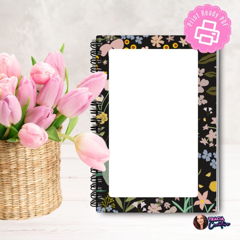 Blank Notes Dark Garden design close-up