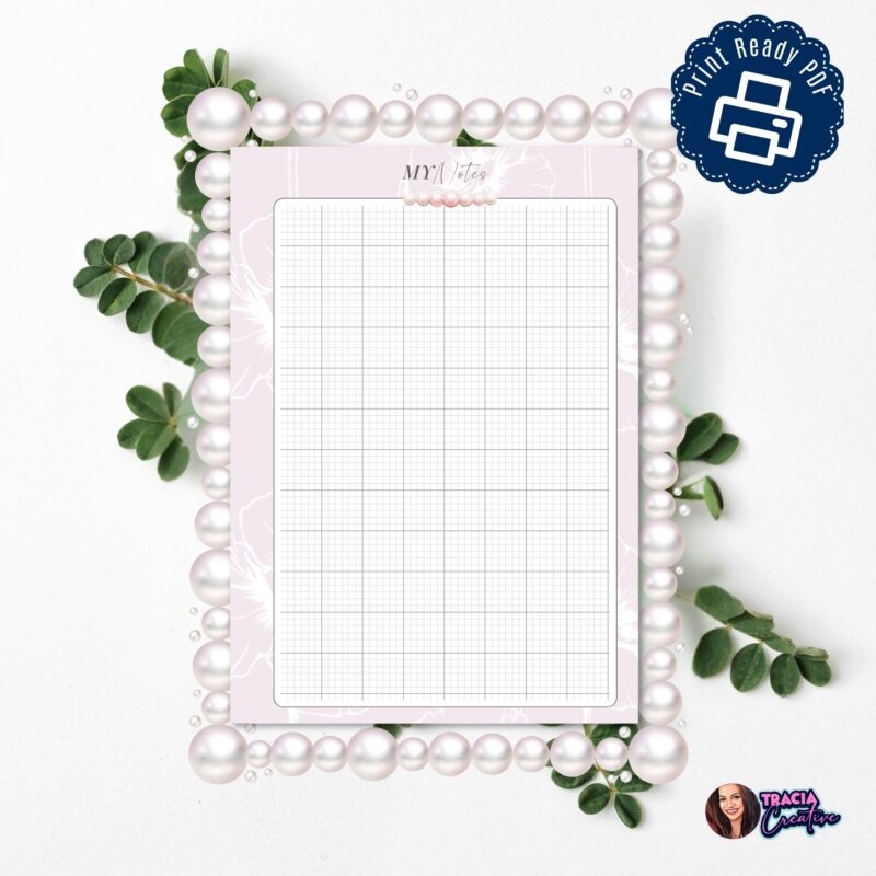 Beauty Grid Notes A5 printable PDF for skincare routines