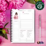 Beauty Daily Planner A5 printable PDF for skincare tracking