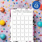 30 day cleaning challenge printable with pink floral design
