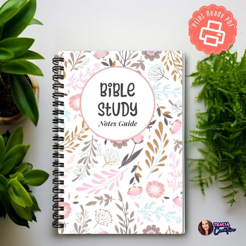 Floral Bible study notes guide printable PDF