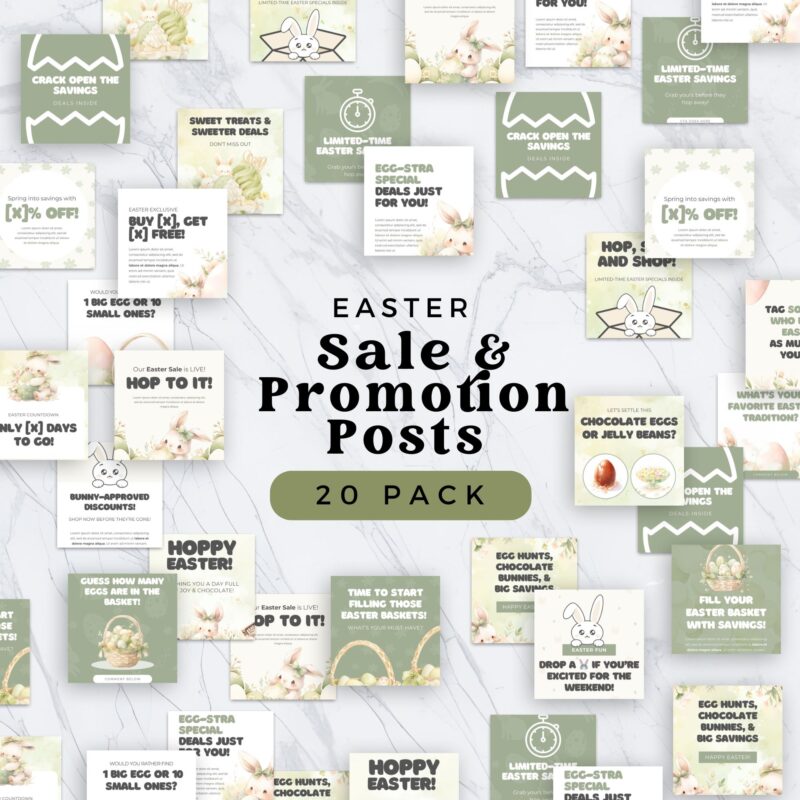 Customizable Canva Easter post designs