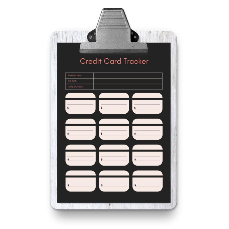 Organized credit cards with the Credit Card Payment Tracker