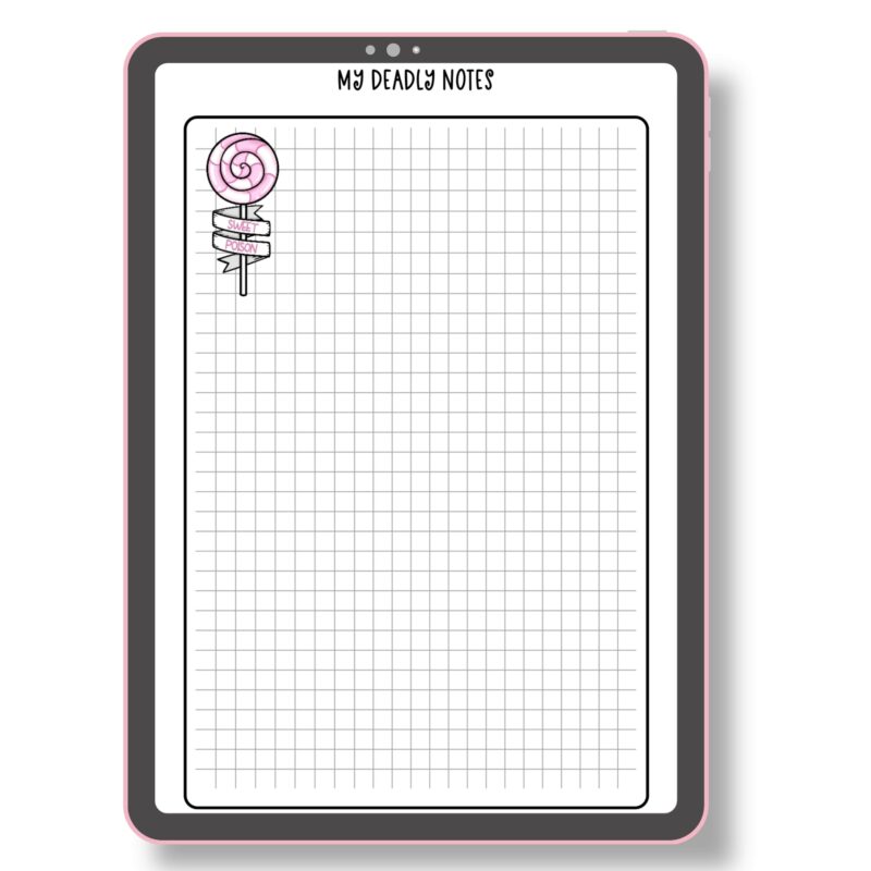 Creepy Pastel Notes Page for creative note-taking