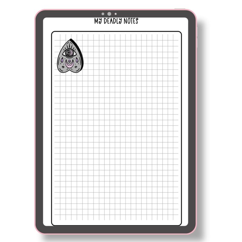 A5 printable Creepy Pastel Notes Page for journaling