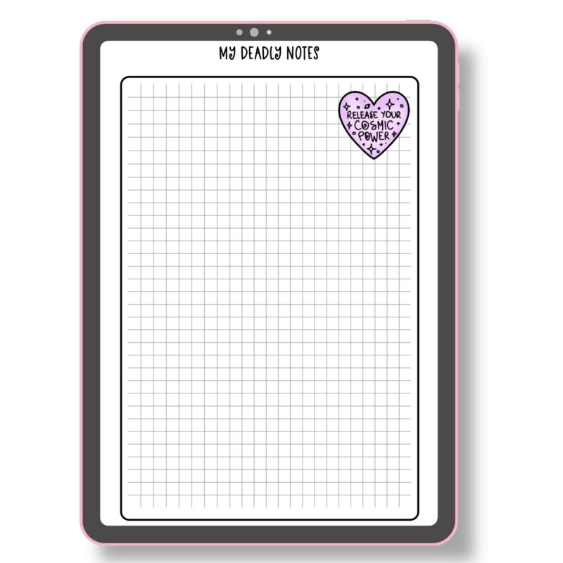 A5 printable Creepy Pastel Notes Page for journaling