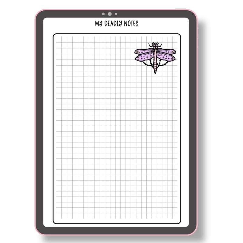 Creepy Pastel Notes Page for creative note-taking