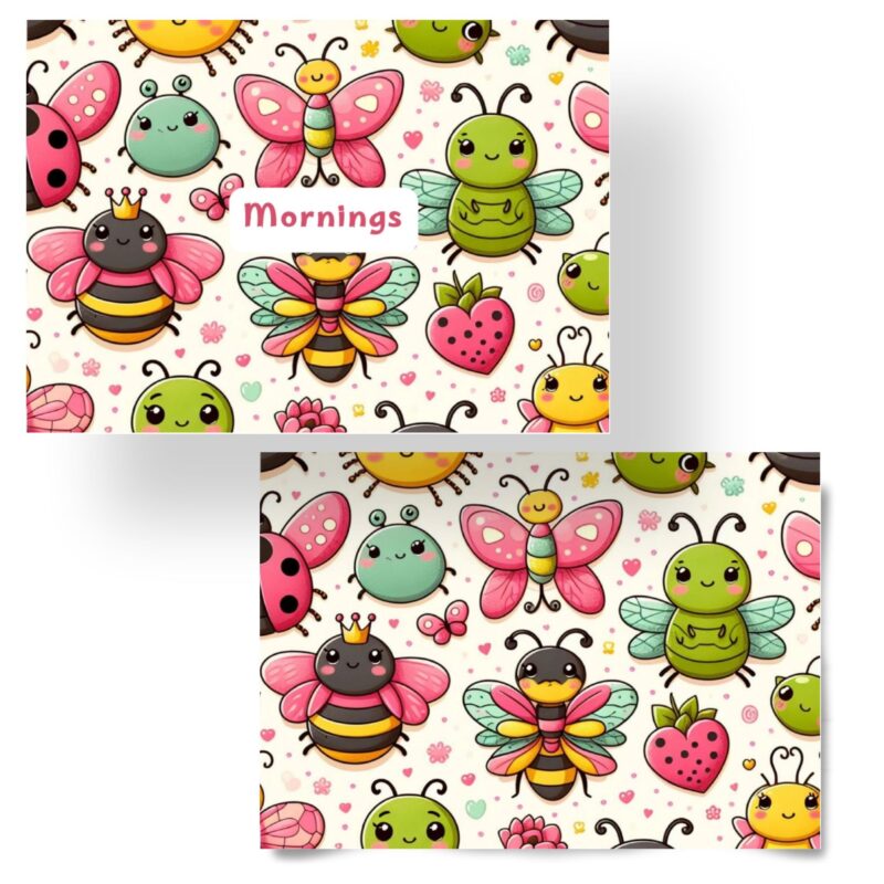 Cute Bugs Morning & Evening Journal for goal setting