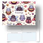 Morning & Evening Journal layout with bug illustrations