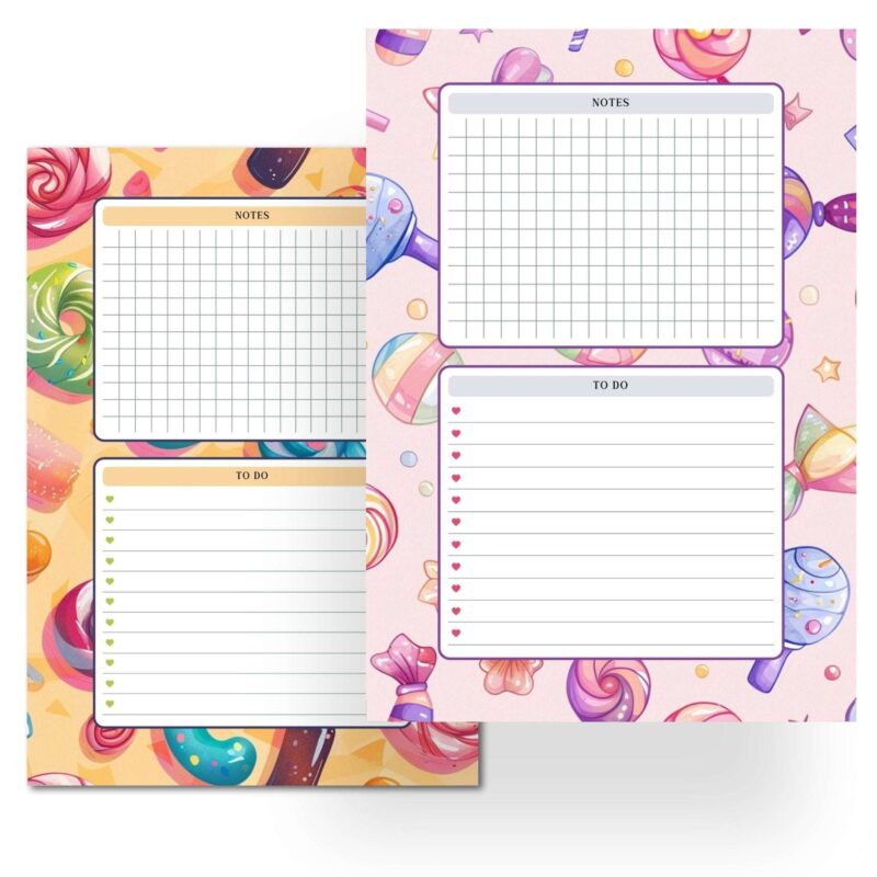 Kawaii Planner Insert – adorable daily organizer with notes section