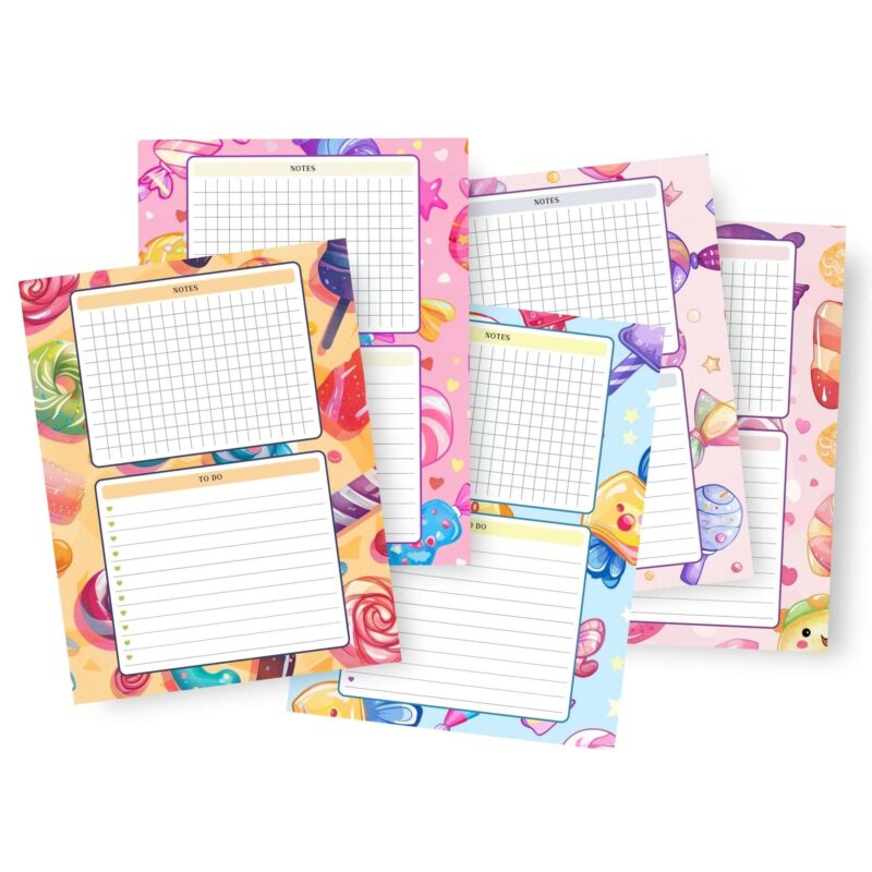 Kawaii Planner Insert – adorable daily organizer with notes section