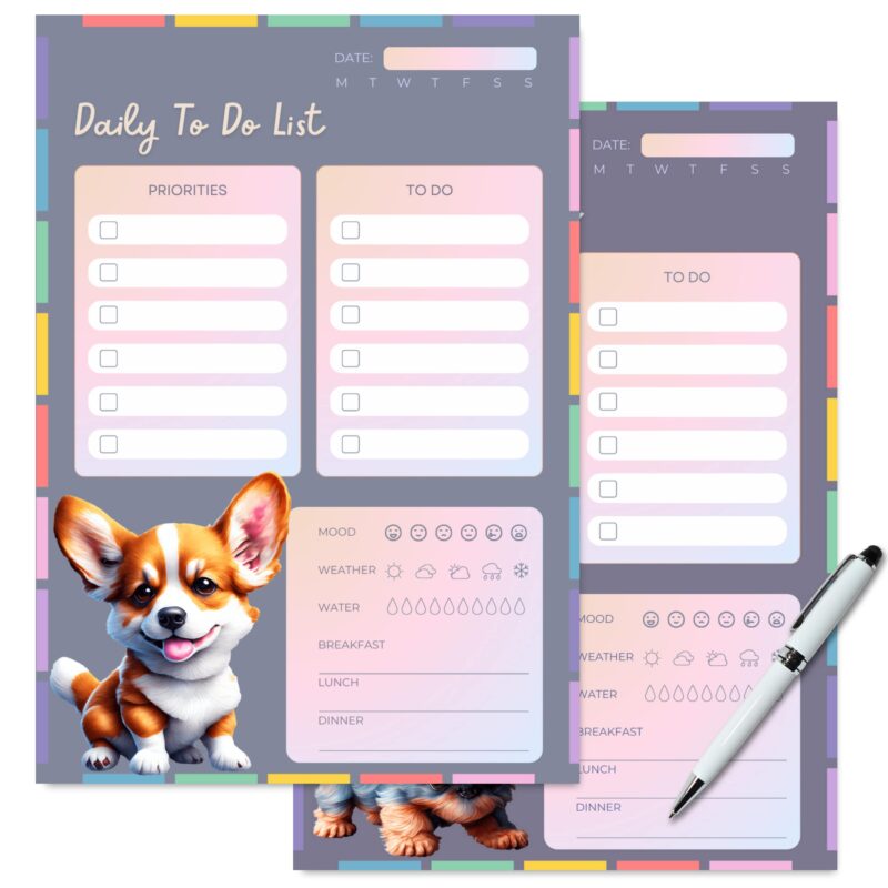 Puppy Themed Printable Daily Task List