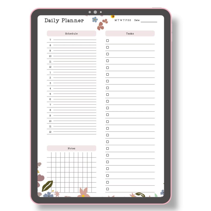 A5 Floral Daily Planner – Tranquil Organization - Image 7