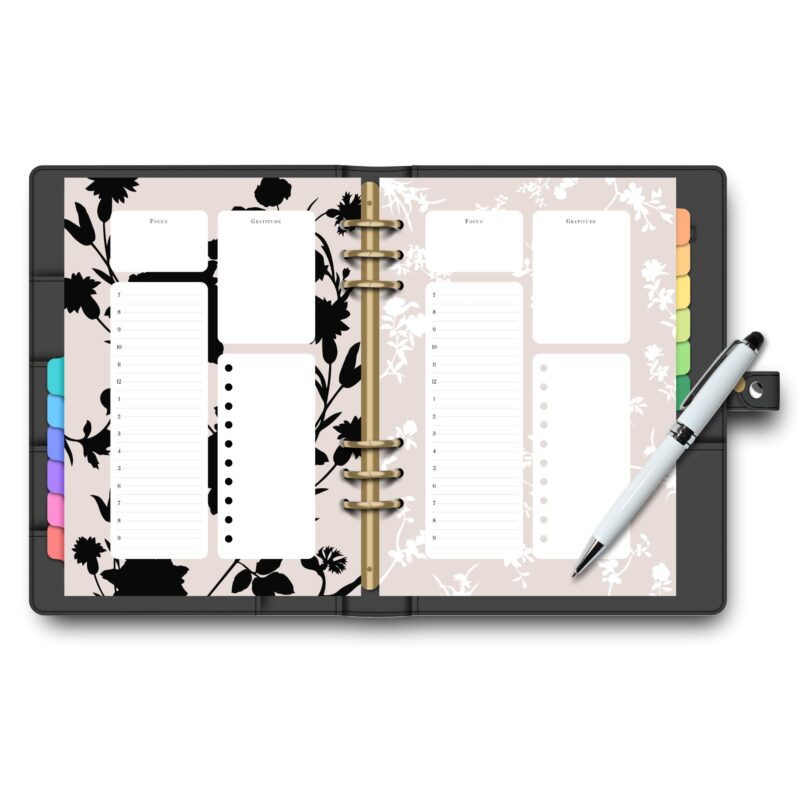 Instant download A5 daily planner PDF for daily organization