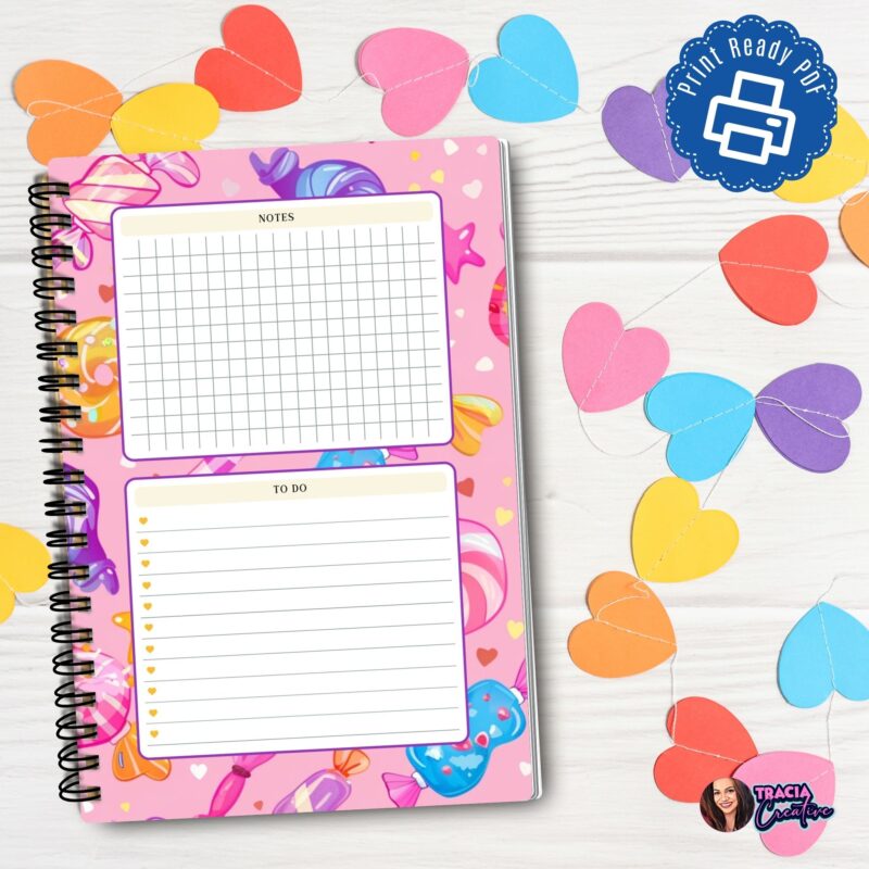 Daily To Do List Planner Insert – kawaii candy theme for daily tasks