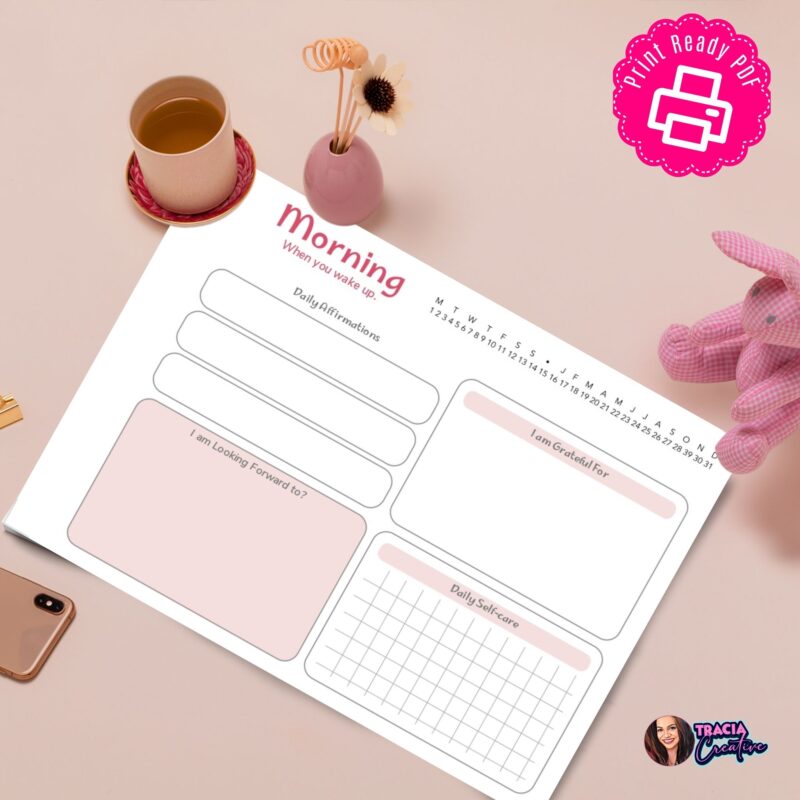 Cute Bugs Morning & Evening Journal digital planner cover