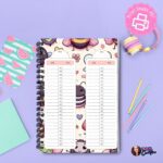 Cute 24 Hour Daily Planner on a clean desk with a pen.