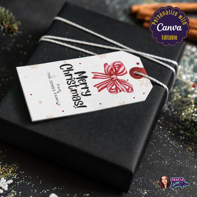 Festive Bow Tags – perfect for all your Christmas presents