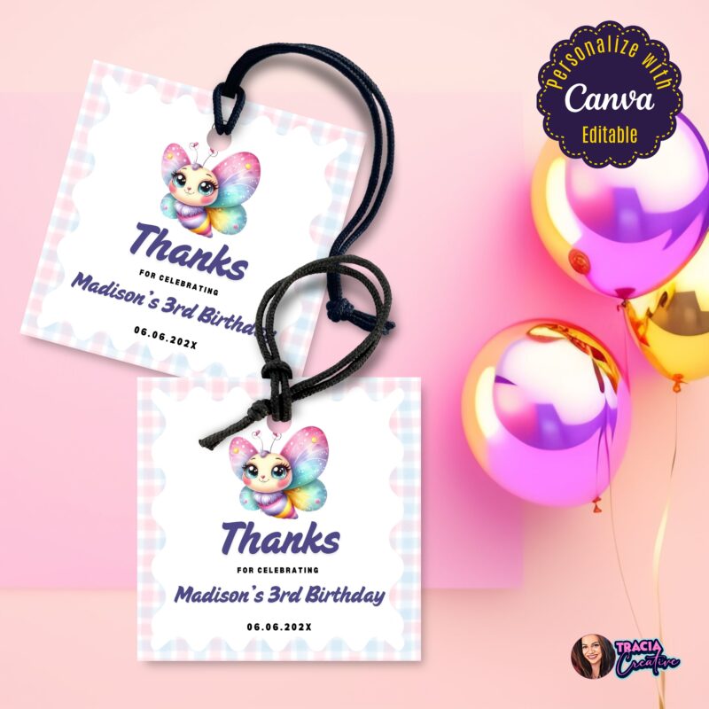 Printable thank you labels for party gifts