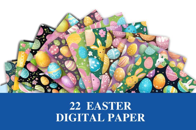 Festive spring digital patterns for crafts